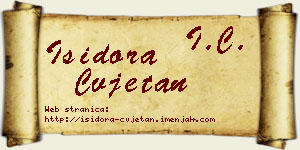 Isidora Cvjetan vizit kartica